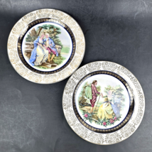 Vintage 2-PC Alpine White Wood &amp; Sons England 9&quot; Collectible Plate Set - £18.13 GBP