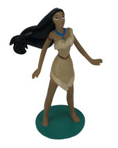 Disney Princess Pocahontas Indian PVC Figure Toy Cake Topper 3.75" Round Base - $7.00