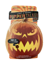 Hallmark Spooky Light &amp; Sound Pumpkin Talker with Carving Template NEW T... - £10.75 GBP