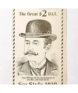 Bowler Hat Style 1919 Continental 1897 Advertisement Victorian Fashion A... - $42.18 CAD