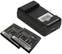 2x Battery and Wall USB Charger for LG Thrill P925 Optimus 3D P920 FL-53HN - £30.76 GBP
