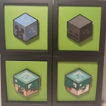 Minecraft Enamel Pins Set Of 4 Mystery Series 2 Full Commons FigPin Minis - £30.44 GBP