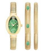 Anne Klein Womens Watch Bracelet New York Malachite Quartz Green 12/7752... - $209.99