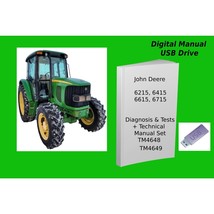 John Deere Tractors 6215  6415  6615  6715 Diagnosis Tests Technical Manual Set - £33.60 GBP