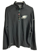 Nike Men&#39;s Philadelphia Eagles Half Zip Drifit Raglan Sleeves Jacket,Bla... - £38.93 GBP