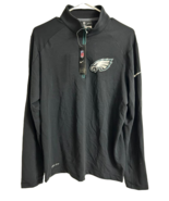 Nike Men&#39;s Philadelphia Eagles Half Zip Drifit Raglan Sleeves Jacket,Bla... - $49.49