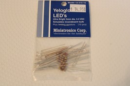 HO Scale Miniatronics, Yeloglo White LED&#39;s Plus Resistors Pack of 10, #12-310-10 - £31.69 GBP