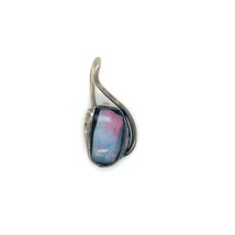 Vintage Sterling Modernist Abstract Freeform Australian Opal Stone Pendant - £51.43 GBP