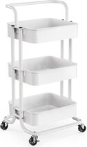 Versatile 3-Tier Rolling Cart with Locking Caster: Optimize Storage Effo... - $67.27
