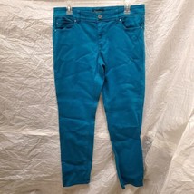 NWT White House Black Market Women&#39;s Turquoise Jeans Slim Ankle, Size 10R - £59.16 GBP