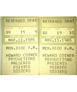 Pointer Sisters Concert Ticket Stubs Mar. 11, 1985 Springfield, MO. - £23.36 GBP