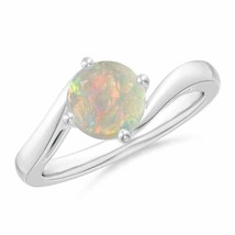 ANGARA 7mm Natural Opal Solitaire Ring in Sterling Silver for Women, Girls - £217.09 GBP+