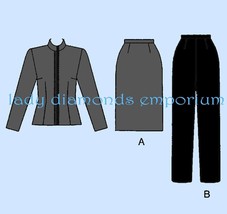 Vintage David Warren Semi-Fit Jacket Straight Skirt Pants 3-pc Suit Womens size  - £10.77 GBP