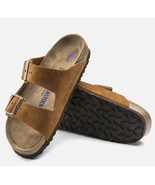 Birkenstock Arizona Mink Suede Leather Soft Footbed Sandals Size 38 (W7)... - $94.04