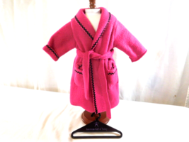 American Girl Doll Pleasant Company Pink Fleece Robe with Hanger - $11.88