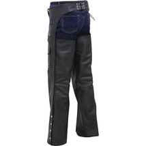 Rocky Mountain Hides™ Solid Genuine Buffalo Leather Motorcycle Chaps - £39.86 GBP+