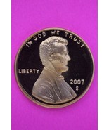 Gem Proof 2007 S Ultra Deep Cameo Lincoln Memorial Cent Same Coin In Pic... - $13.65 CAD