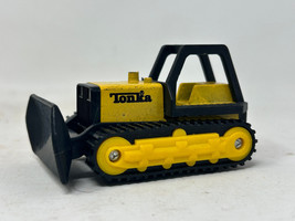 1994 Vintage Tonka Tractor Bulldozer Front Loader Caterpillar Diecast Yellow 3&quot; - £5.46 GBP