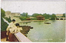 New York Postcard Buffalo Delaware Park 1940 - £2.32 GBP