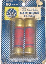 2 Pack GE 37560 60 Amp One Time Cartridge Fuses - Vintage NOS - $5.99