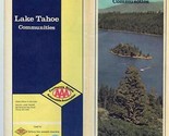 Lake Tahoe Communities Map 1975 California State Automobile Association  - £7.74 GBP