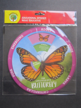 Teaching Tree Educational Spinner 8&quot; Life Cycle Of Butterfly Types Pkg New! - $5.20