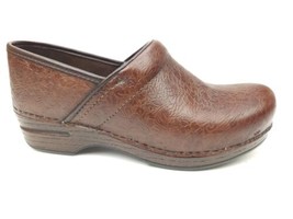 Dansko XP Tooled Professional Clog Brown Floral Leather Size 7.5-8 EU 38 - £39.18 GBP