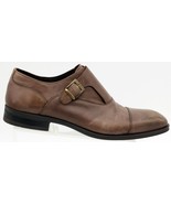 Donald J Sergio Mens Shoe 10.5 M Brown Burnished Calf Monk Strap CapToe - £33.72 GBP