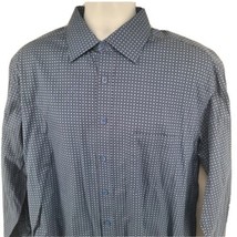 Burma Bibas Men&#39;s Long Sleeve Button-up Shirt Size L Blue - £18.44 GBP