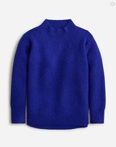 New Crewcuts Girls Royal Blue Sweater Sz 8 Mock Neck Long Sleeve Ribbed Knit - £23.73 GBP
