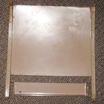 White Rotary Cabinet Metal Botton Oil Pan/Dust Cover &amp; Door Tray wScrews - $10.00