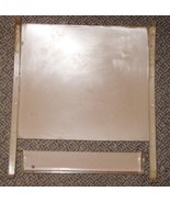 White Rotary Cabinet Metal Botton Oil Pan/Dust Cover &amp; Door Tray wScrews - $10.00