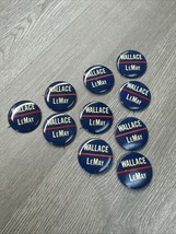 (10) 1968 Wallace LeMay Presidential Campaign Button 1-5/8” Pin Pinback JD - $423.47 MXN