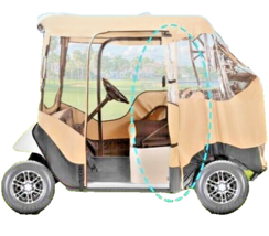  Golf Cart Enclosures Cover for EZGO TXT 2 Passenger (Roof up to 58&quot;),  - £71.05 GBP