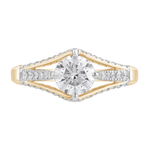 1.40 Ct Round Lab Grown Diamond Engagement Ring for Women 14K Yellow Gold Size 7 - £834.83 GBP