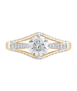 1.40 Ct Round Lab Grown Diamond Engagement Ring for Women 14K Yellow Gol... - £825.12 GBP