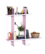 Trista - [Pale Pink-B] Leather Cross Type Shelve / Book Shelve / Floatin... - $71.40