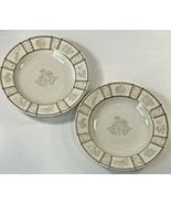 2 Mikasa Rim Soup Bowl Natures Theme Nancy Green Beige Fine China Gold J... - $19.79