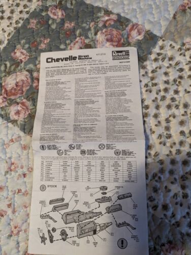 Chevelle Street Machine Vintage 1985 Original Instructions Kit 2715 1/24 - $3.95