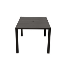 Brown Outdoor Square Metal Dining Table for 4 with Umbrella Hole - $3,075.40 MXN
