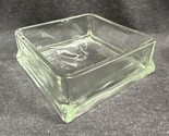 Ashtray Glass Lumax Design Style The 70 French Antique 70&#39;s 6” Square Gr... - £43.55 GBP