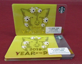 Starbucks 2019 YEAR OF THE PIG Gift Cards New with Tags - $2.16