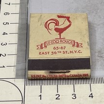 Rare Matchbook   Le Coq Rouge  Restaurant N.Y.C.   gmg Unstruck  Foxing - £22.31 GBP