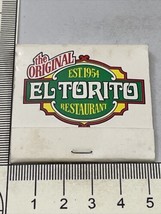 Matchbook Cover The Original El Torito Restaurant  Est 1954 gmg Unstruck  foxing - £9.70 GBP