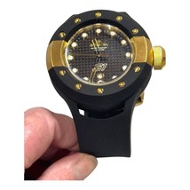 Invicta Men&#39;s 1943 S1 Rally Gold Accents Black Polyurethane Rubber Strap Watch - $56.09