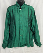 VTG Dunbrooke Sportswear Mens Green Button Shirt Long Sleeve Size Large ... - £12.14 GBP