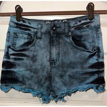 Special A Turquoise Teal Stonewash Cutoff Jean Shorts Size Small (24&quot; In... - £7.06 GBP
