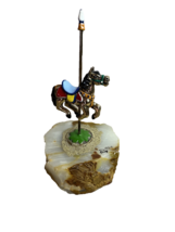 on Lee Carousel Horse Figurine 1984 Signed 24k Gold Circus Carnival 6” - $34.95