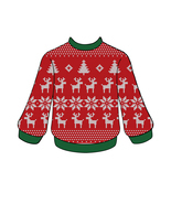 Ugly Reindeer Christmas Sweater svg download, Merry Christmas svg - $1.99