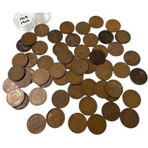 1919 - 1926 Lincoln Wheat Cent Copper Coin Collection One Penny Lot of 56 - £3.77 GBP